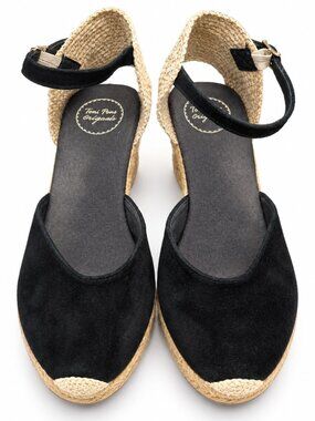 Toni Pons Taupe Espadrille Wedge Shoes